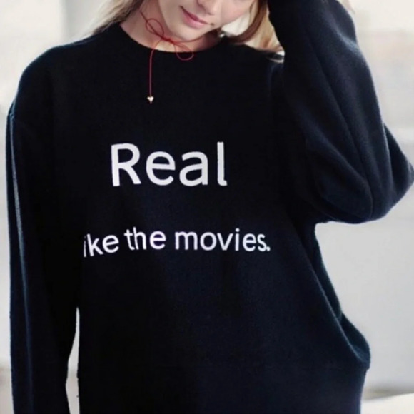 New Sweater Real Couch Crasher Preppy Slimming Skull Metal Black Size XS - Picture 3 of 6